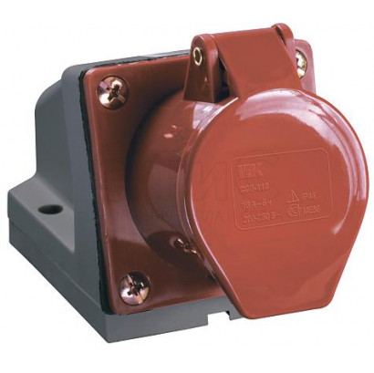 Розетка кабельная 32А 3Р+РЕ IР44 на поверхность 380В 124